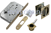 Картинка Комплект для раздвижных дверей Morelli MHS-2 WC AB Цвет - Античная бронза